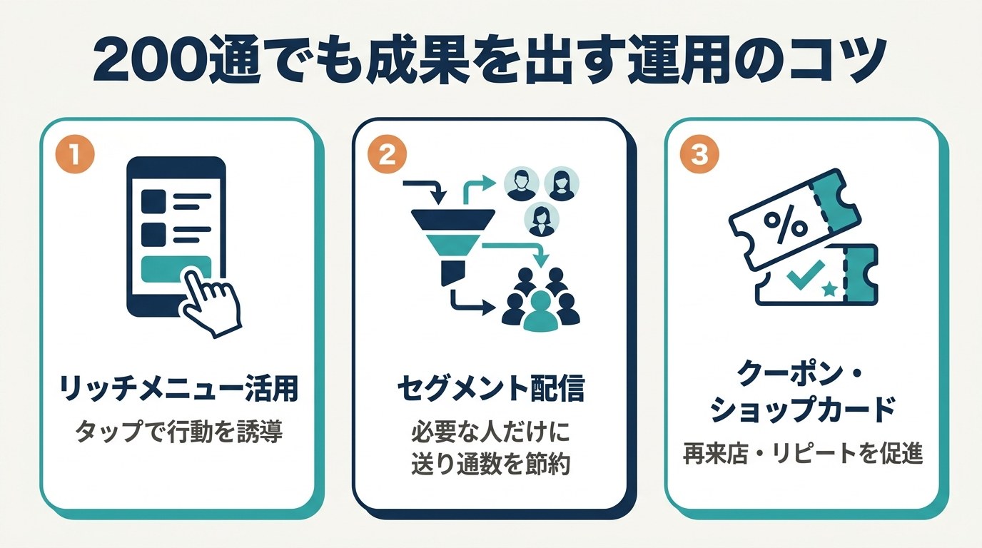 リッチメニュー活用・セグメント配信・クーポンで成果を出す運用のコツ